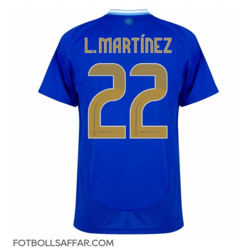 Argentina Lautaro Martinez #22 Bortatröja Copa America 2024 Kortärmad